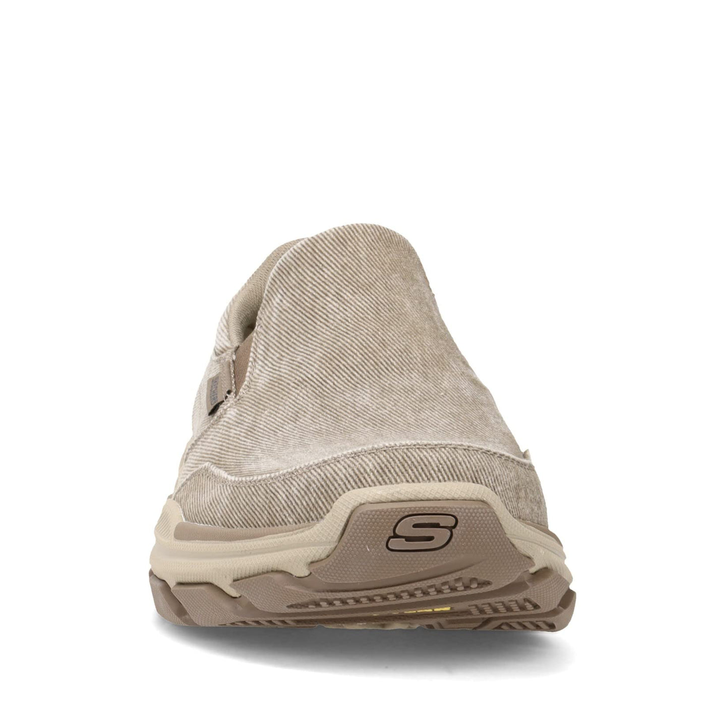 Skechers USA Men's Men's Respected-Fallston Canvas Slip On, Taupe, 8.5