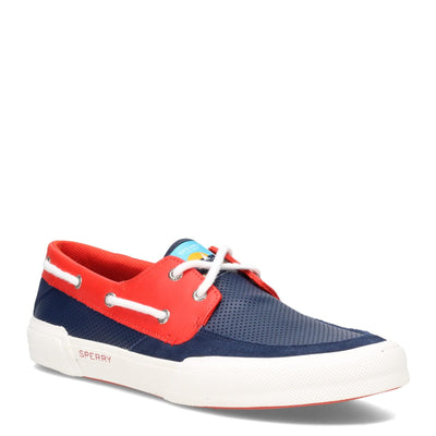 Sperry mens Soletide 2-eye Boat Shoe, Navy/Red, 10 US