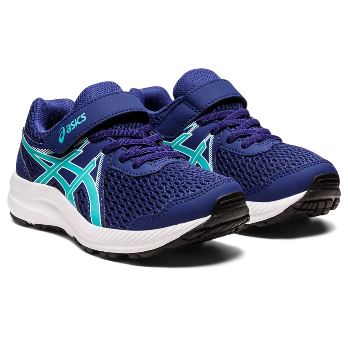 ASICS Boy's, Contend 7 TS Running Shoe - Toddler 1.5 Little Kid Dive Blue/Seaglass