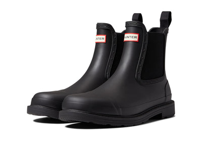 Hunter Commando Chelsea Boot Black 10 M