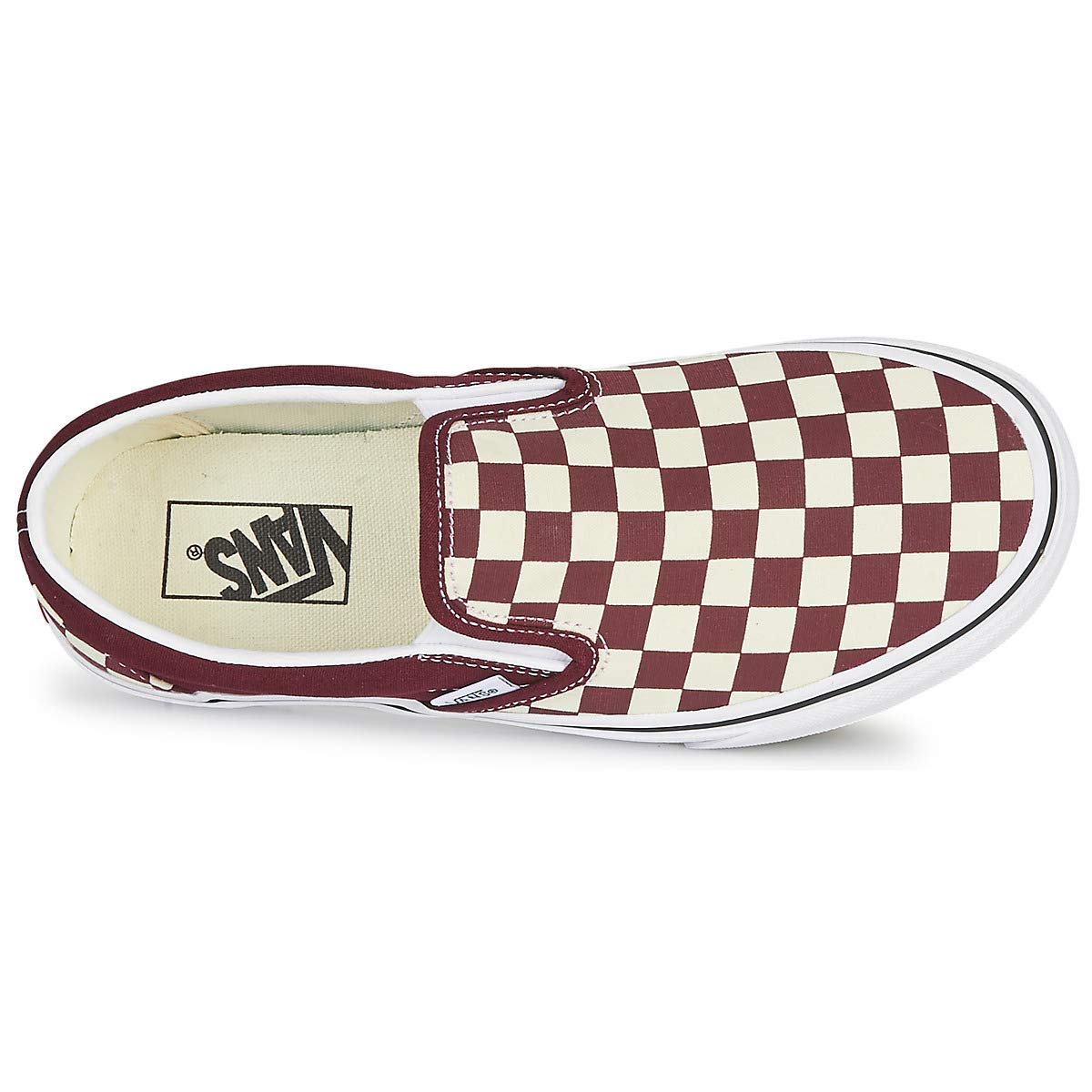 Vans Men's Classic Slip On, (Checkerboard) Port Royale/True White, Size 6