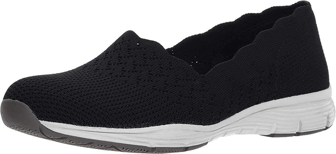 Skechers womens Seager - Stat Loafer, Black/Black, 11 US