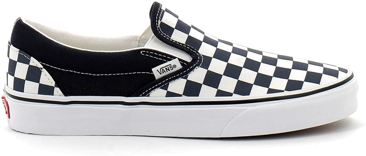 Vans Men's Classic Slip-On Checkerboard Sneakers, Parisian Night/True White, 10 Medium US