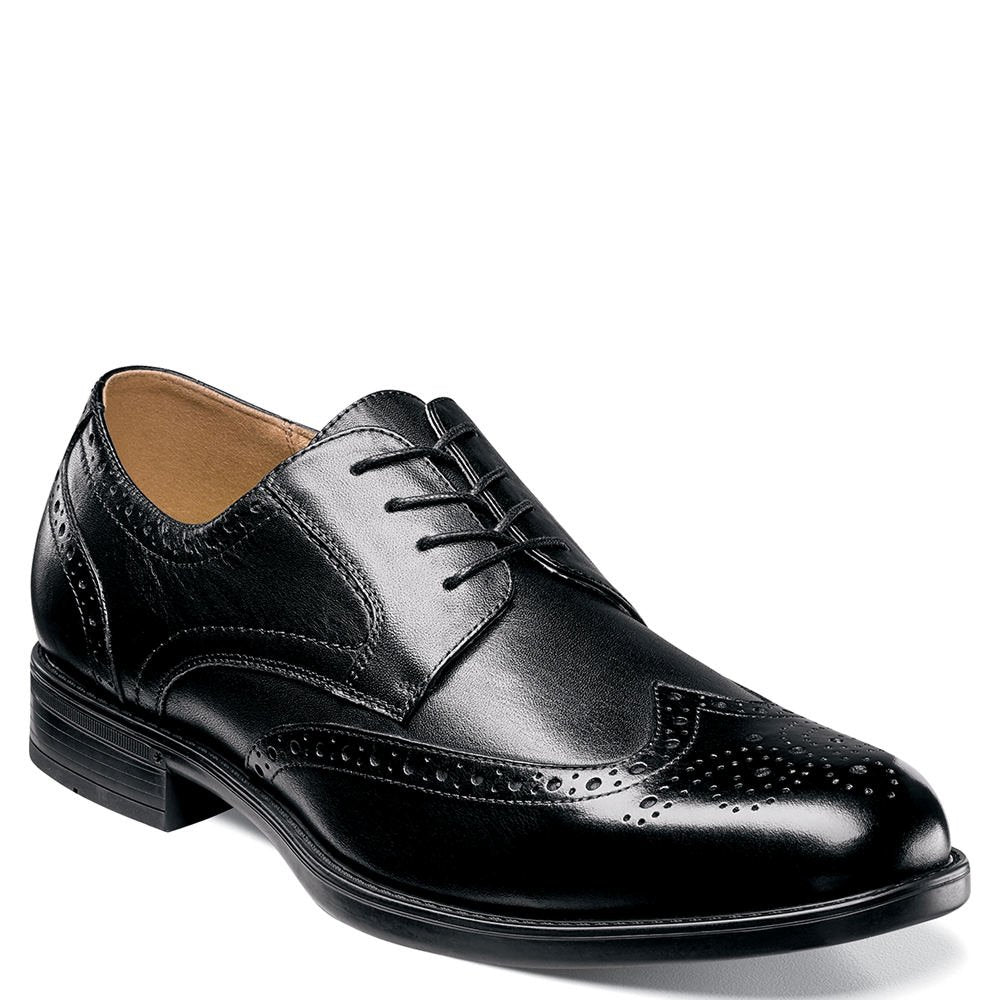 Florsheim Men's, Midtown WingtipToe Oxford 9.5 Black Smooth