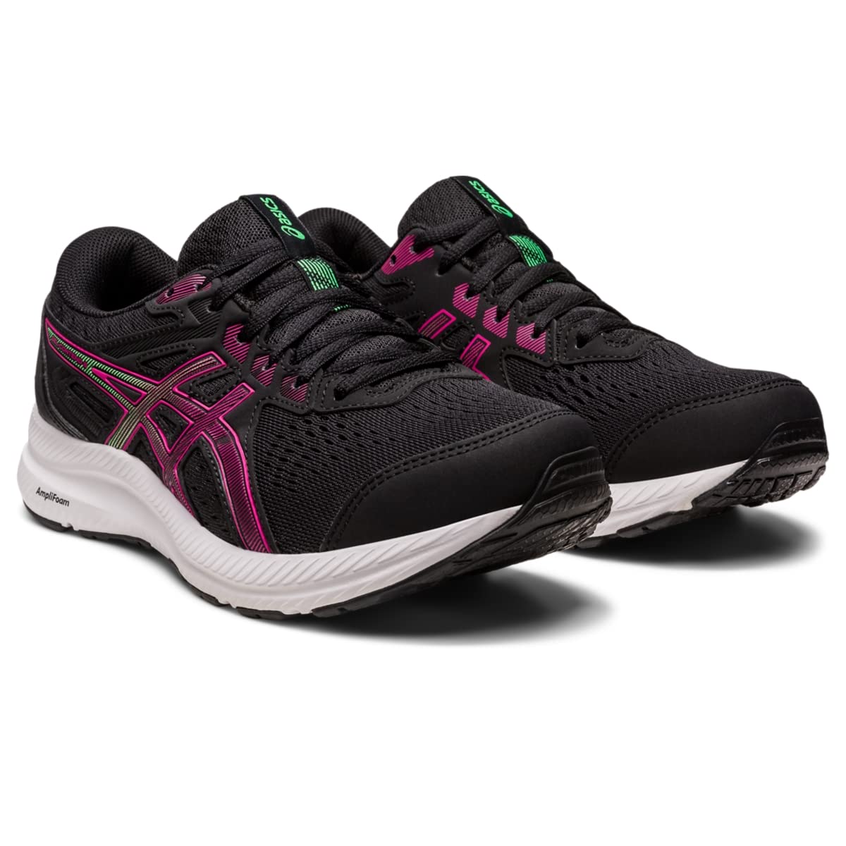 ASICS Women's Gel-Contend 8 Running Shoes 5 Black/Pink Rave