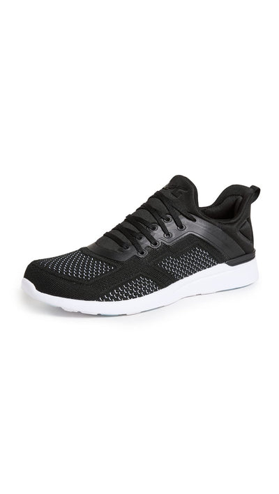 APL: Athletic Propulsion Labs Men's Techloom Tracer Sneakers, Black/Black/White, 7.5 Medium US