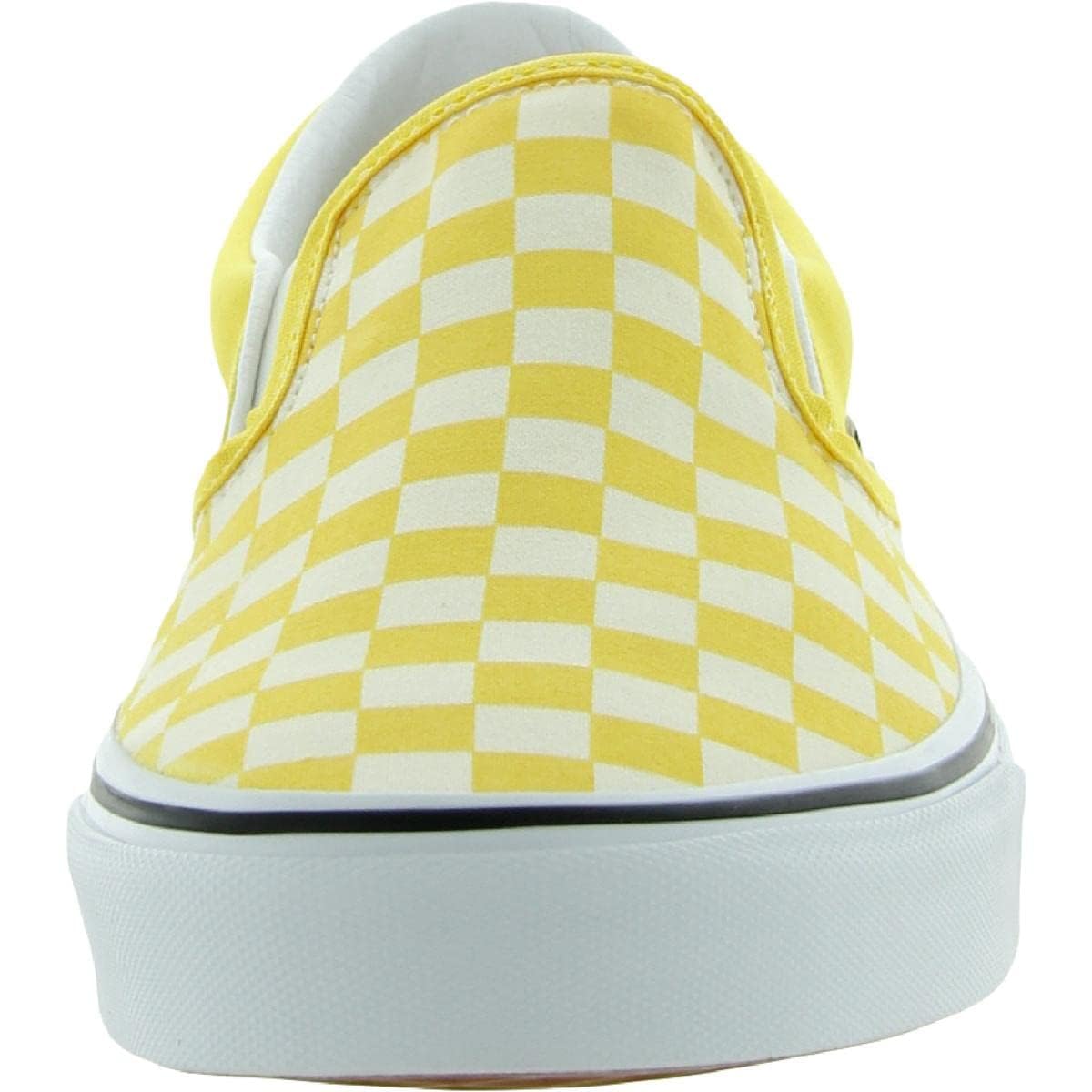 Vans Men's Classic Slip On Trainers, (Checkerboard) Cyber Yellow/True White, Size 11.5, Chessboard Cyber Yellow True White, 10