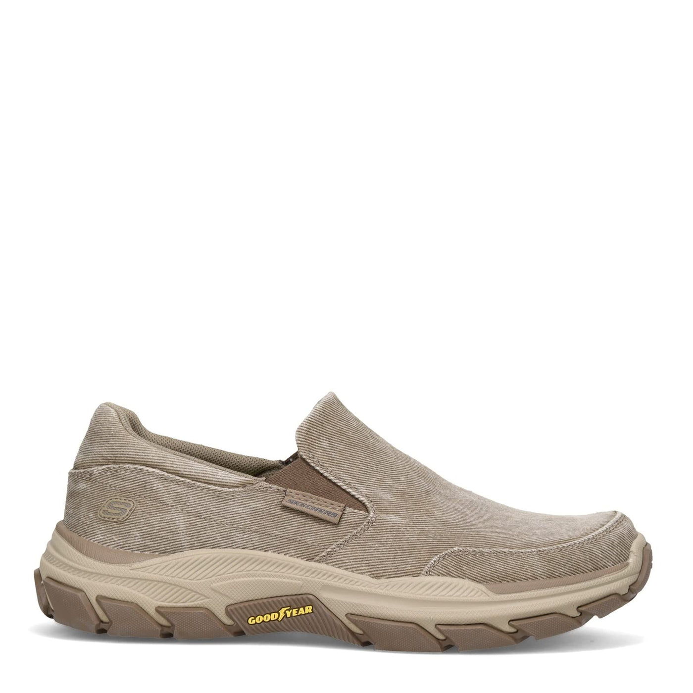 Skechers USA Men's Men's Respected-Fallston Canvas Slip On, Taupe, 8.5