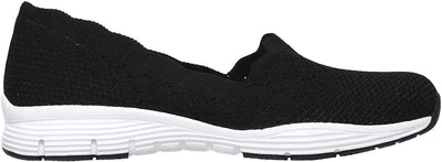 Skechers womens Seager - Stat Loafer, Black/Black, 11 US