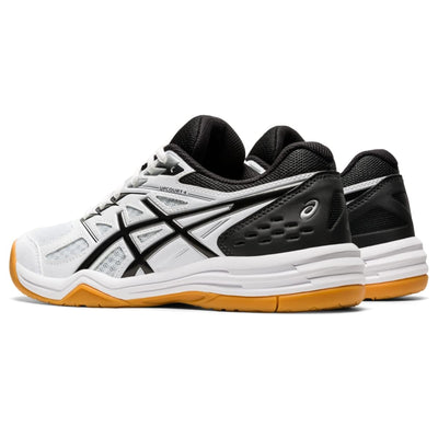 ASICS Women's Upcourt 4 Volleyball Shoes, 13, White/Black