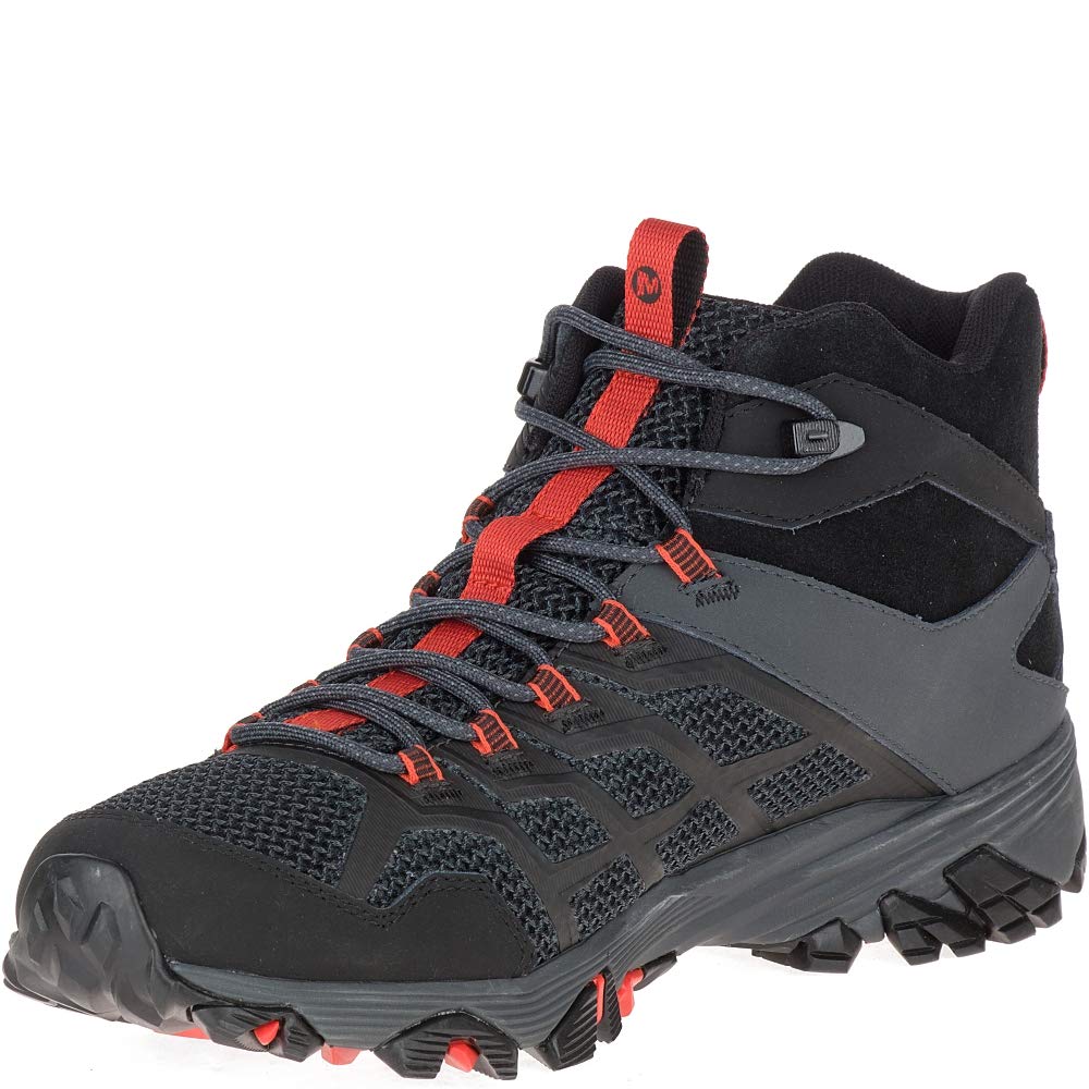 Merrell Men's Moab FST 2 MID WP Hiking Shoe, Black/Granite, 09.5 M US