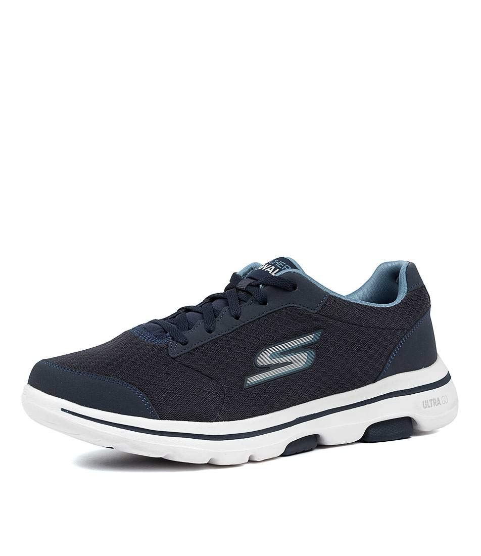 Skechers Men's Gowalk 5 Qualify-Athletic Mesh Lace Up Performance Walking Shoe Sneaker, Navy, 14