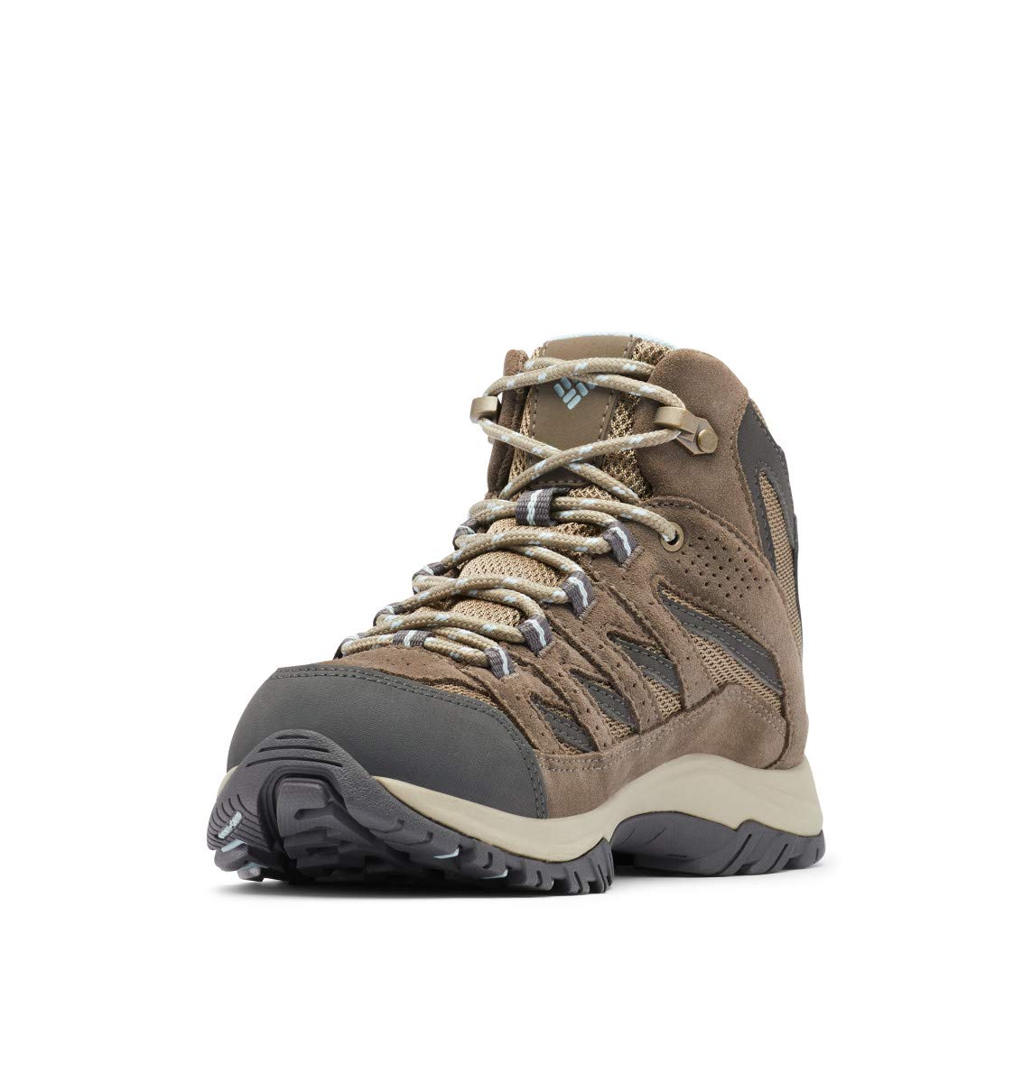 Columbia Women's Crestwood Mid Waterproof Hiking Boot, Breathable, pebble, oxygen, 9.5 Regular US