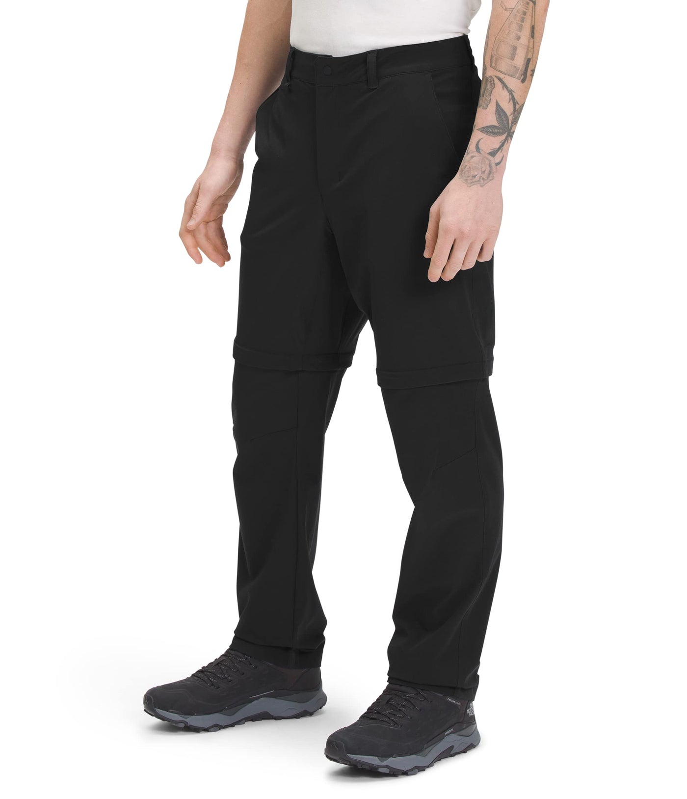 THE NORTH FACE Paramount Convertible Pants for Men - Flash Dry Fabric with Belt Loops, Relaxed Fit, and Pull-On Style TNF Black 32 S