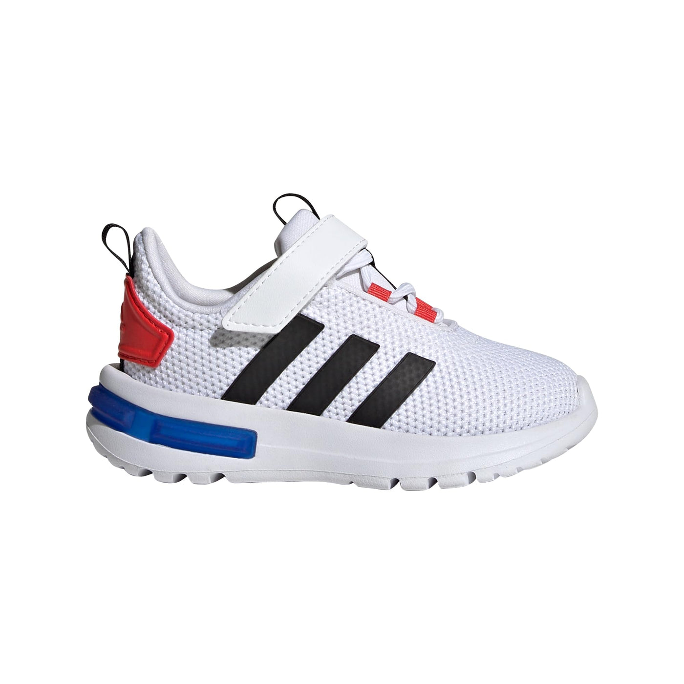 adidas Racer TR23 Sneaker, White/Core Black/Bright Red, 4 Wide US Unisex Big_Kid