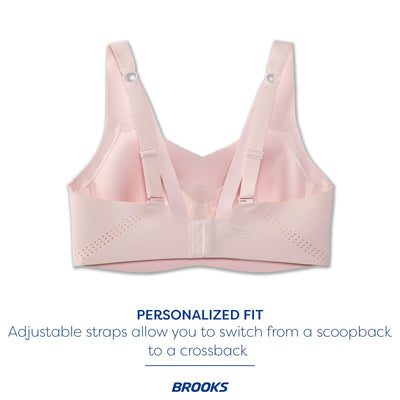 Brooks Women's Underwire Sports Bra for High Impact Running, Workouts & Sports with Maximum Support - Rosewater - 40 FF