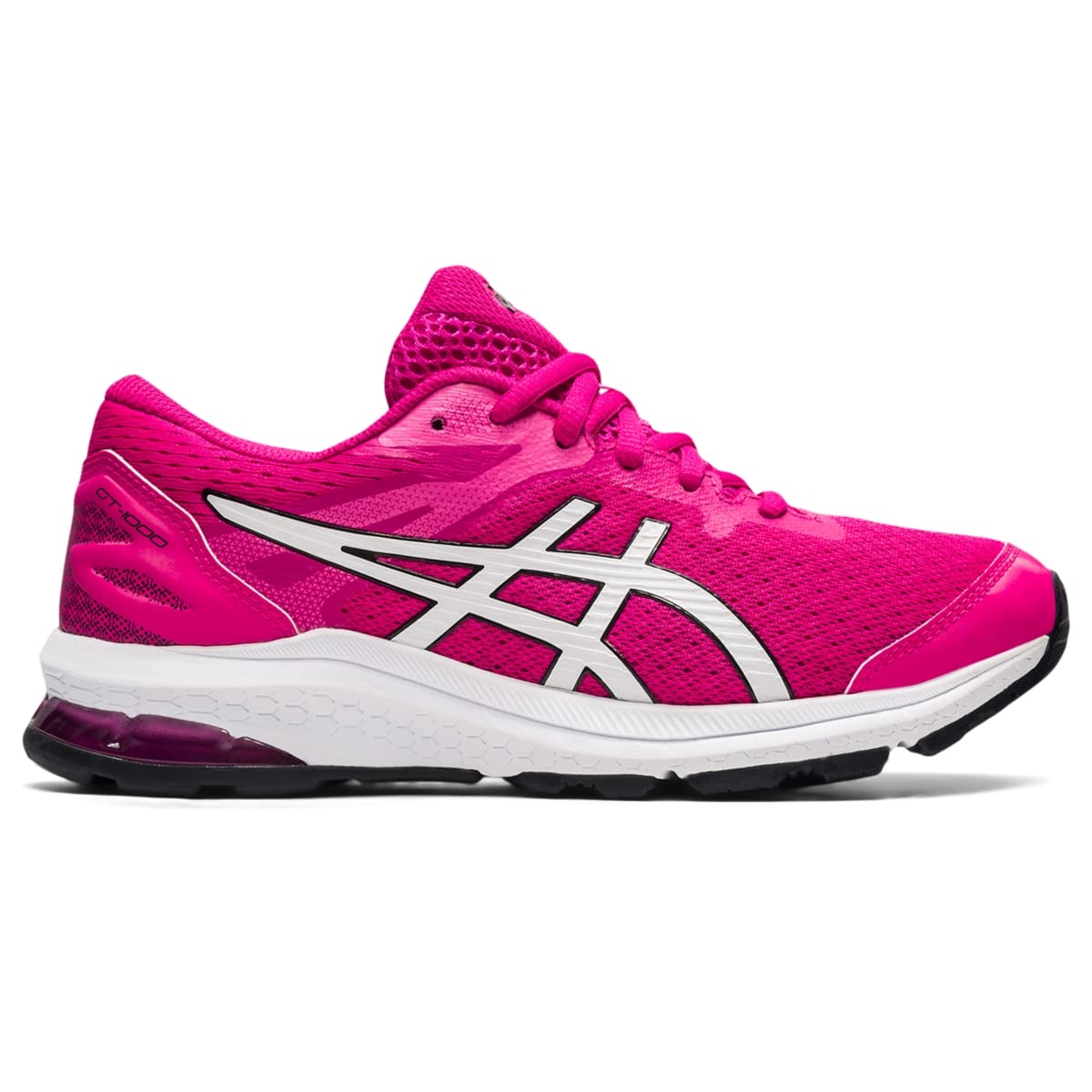 ASICS Kid's GT-1000 10 Grade School Running Shoes, 7, Pink Rave/White