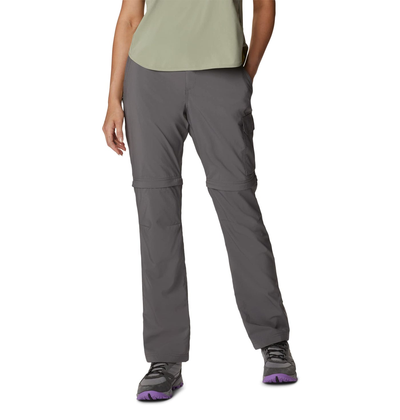 Columbia Women's Silver Ridge Utility Convertible Pant, City Grey, 12