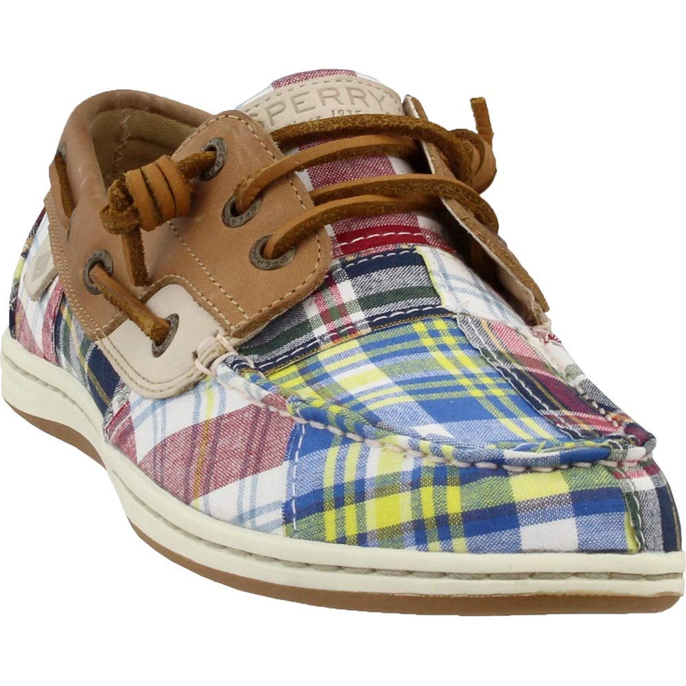 Sperry Songfish Prep Navy Multi/Tan/Madras 6.5