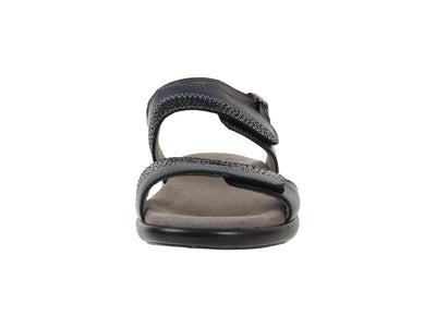 SAS Nudu Strap Sandals for Women - Hook and Loop Fastener, Adjustable Buckle Closure, and Shock Absorbing Outsole Navy 8 N - Narrow (AA)