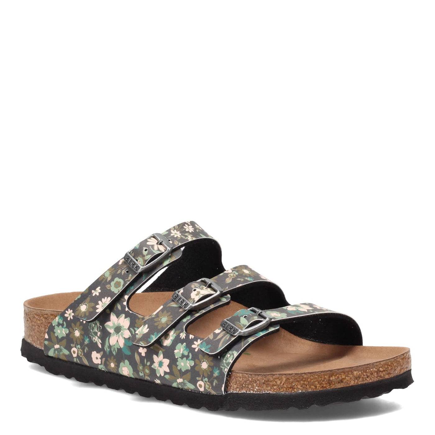 Birkenstock Florida Vegan Flower Teal Birko-flor N 37 N EU 6-6.5