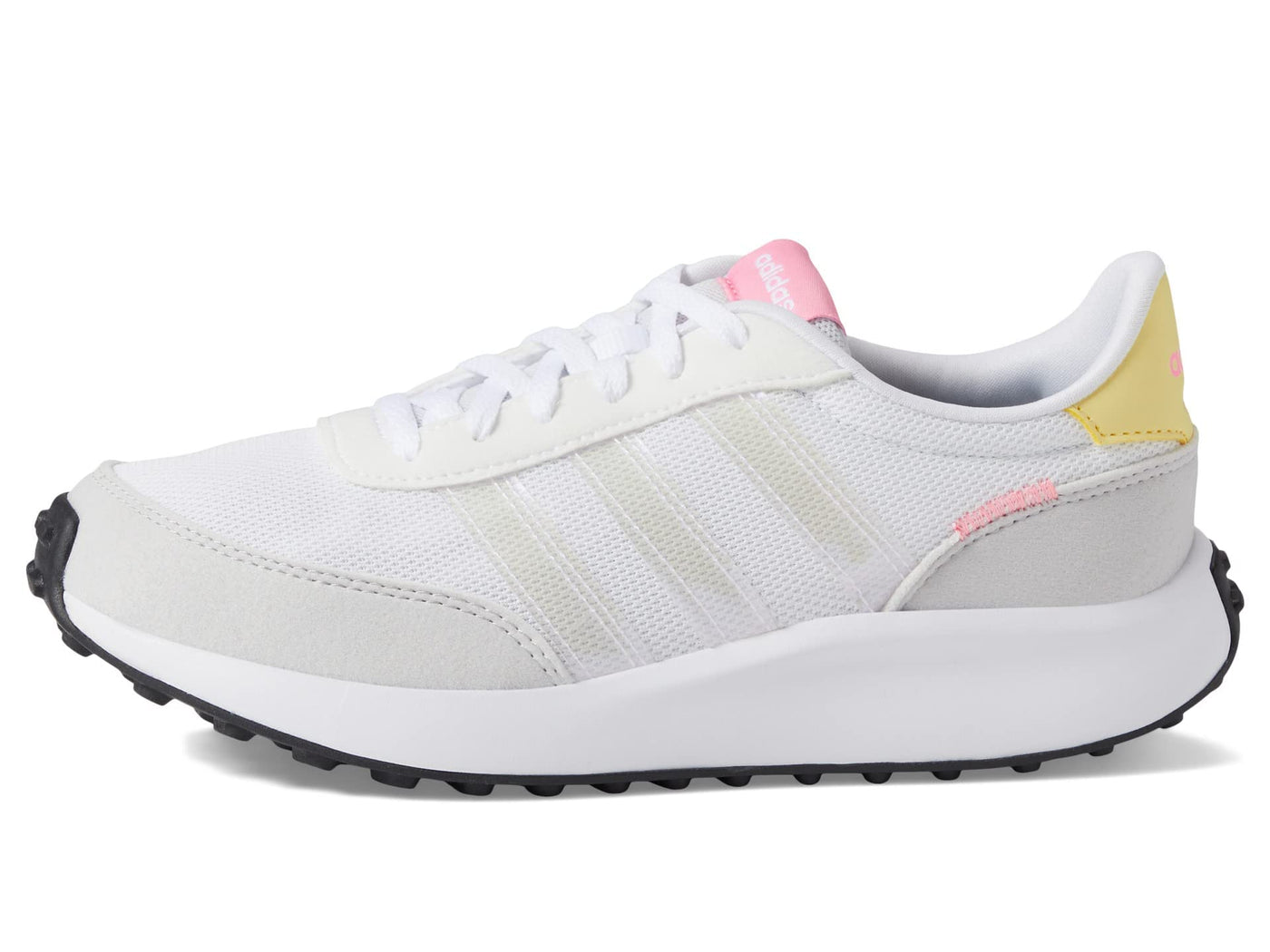 adidas Girl's Run 70s (Little Kid/Big Kid) White/Bliss Pink/Beam Pink 3 Little Kid M