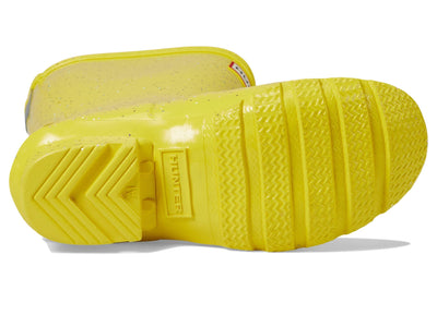 Hunter Original Giant Glitter Wellington Boots (Little Kid/Big Kid) Illuminating Yellow 1 Little Kid M