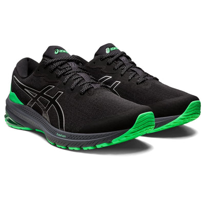 ASICS Men's GT-1000 11 Running Shoes, 12.5, Black/New Leaf