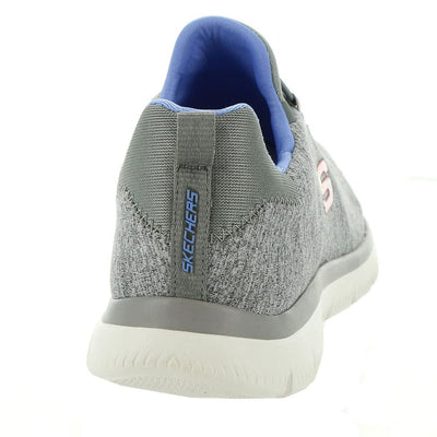 Skechers Women's Summits-Quick Getaway Sneaker, Grey/Blue GYBL, 8