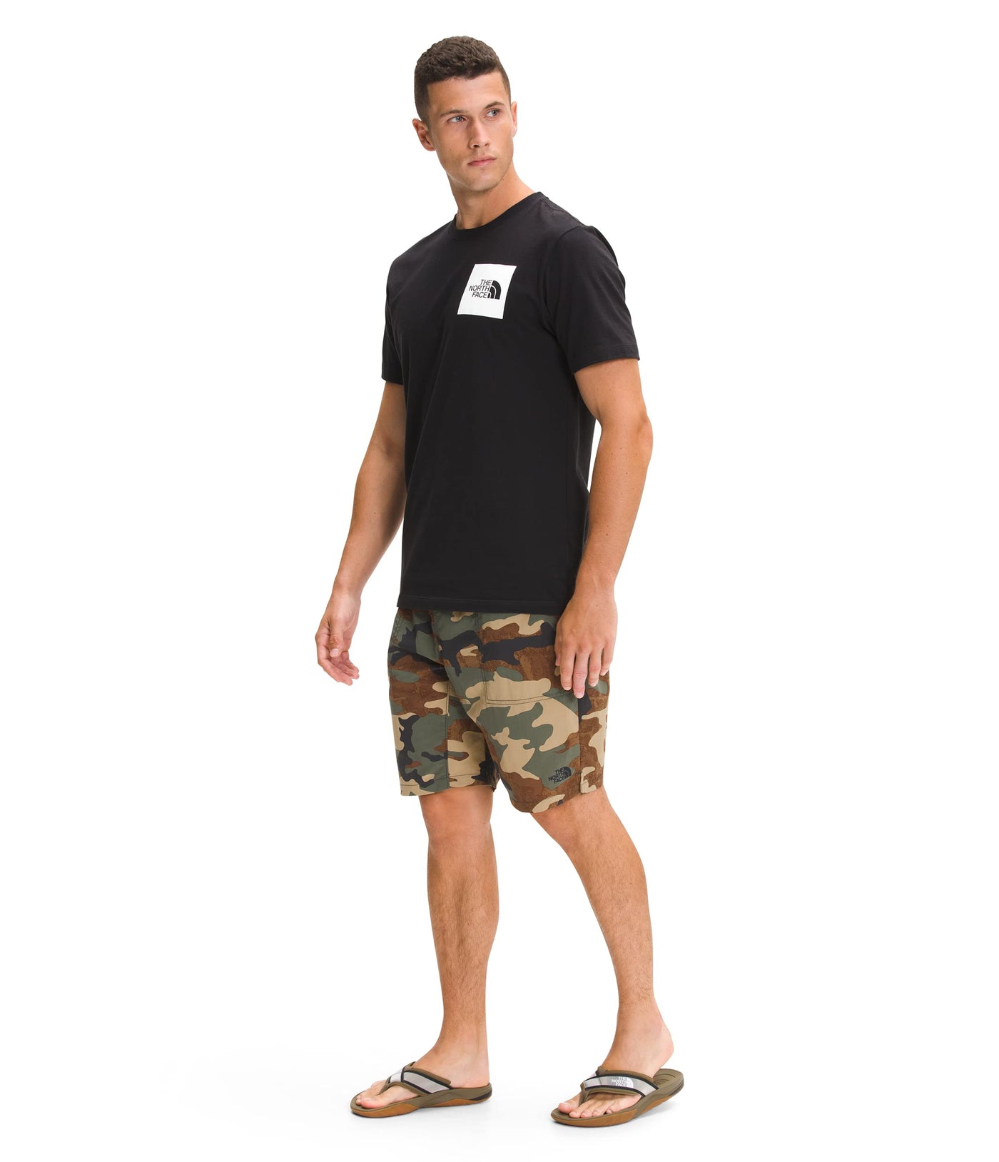 THE NORTH FACE Men's Printed Pull-On Adventure Short, Kelp Tan TNF Camo Print, XX-Large Short