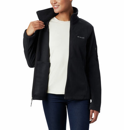 Columbia Womens Fast Trek II Full Zip Fleece Jacket, Black, Small