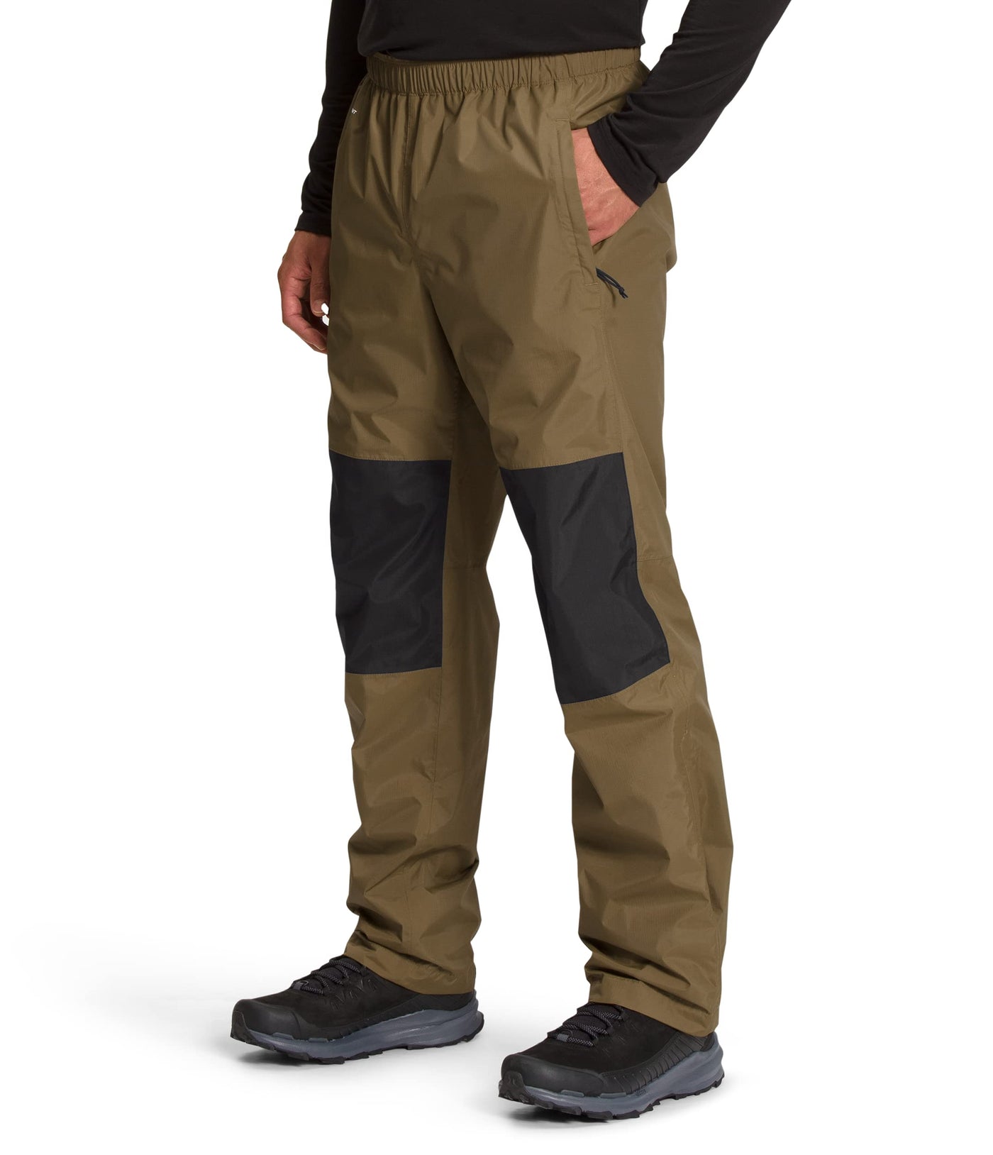 THE NORTH FACE Antora Mens Rain Pants Military Olive/TNF Black Sz M