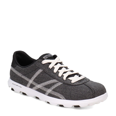 Skechers On-The-Go 2.0 Canvas Lace-Up Black/White 7 M