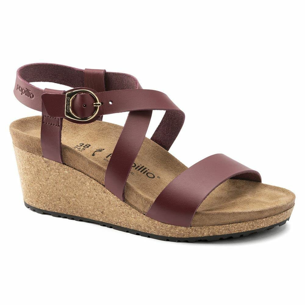 Birkenstock Womens Sybil Ring Buckle Wine Leather 42 N EU