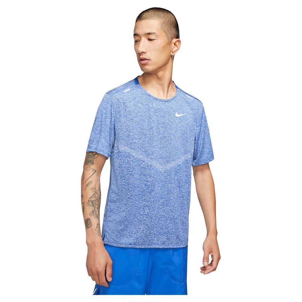 Nike Dri-FIT Rise 365 Men's Short-Sleeve Running Top Medium Game Royal/Heather