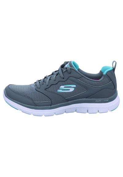 Skechers Sport Flex Appeal 40149305 Womens Sneaker 85 BM US CharcoalTurquoise