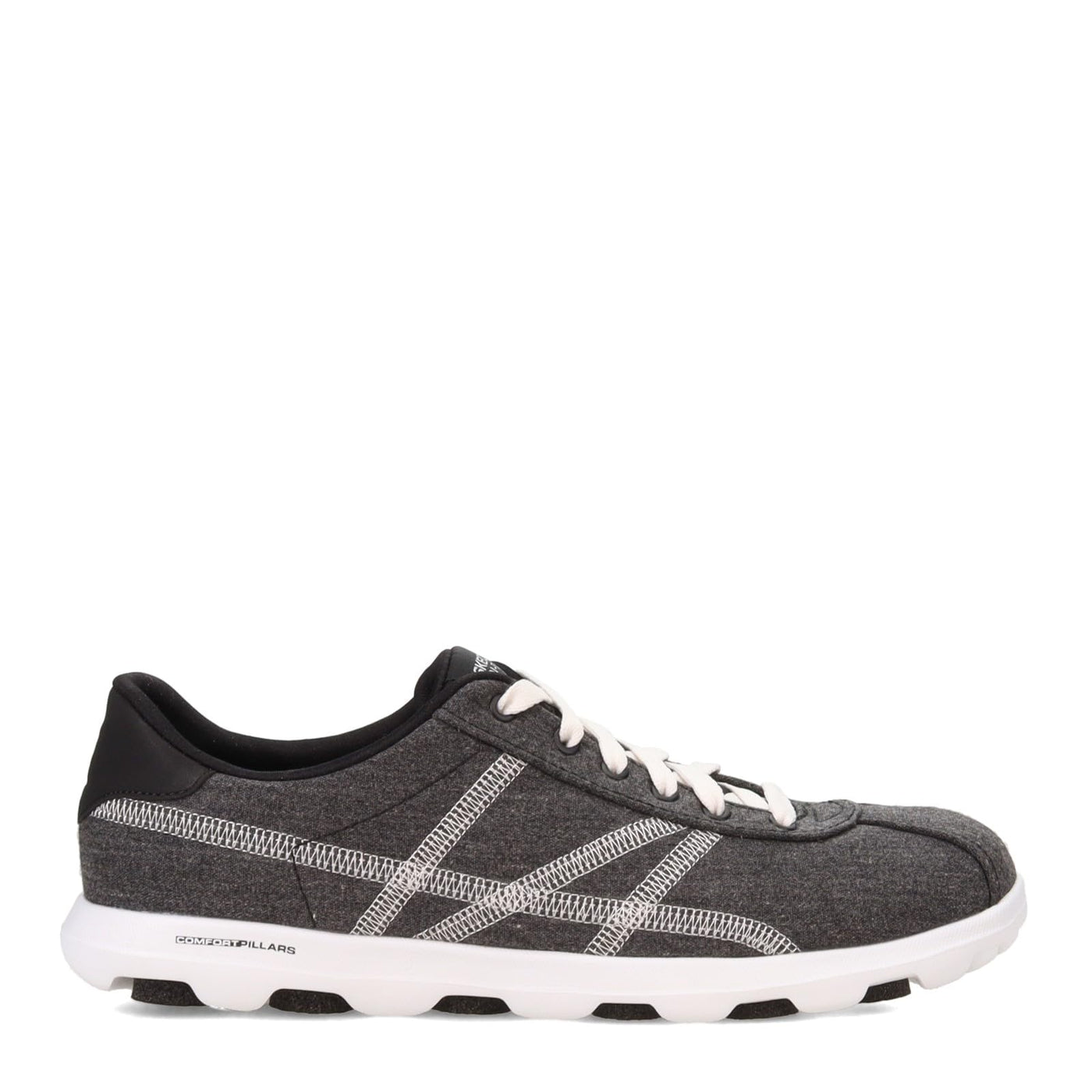 Skechers On-The-Go 2.0 Canvas Lace-Up Black/White 7 M