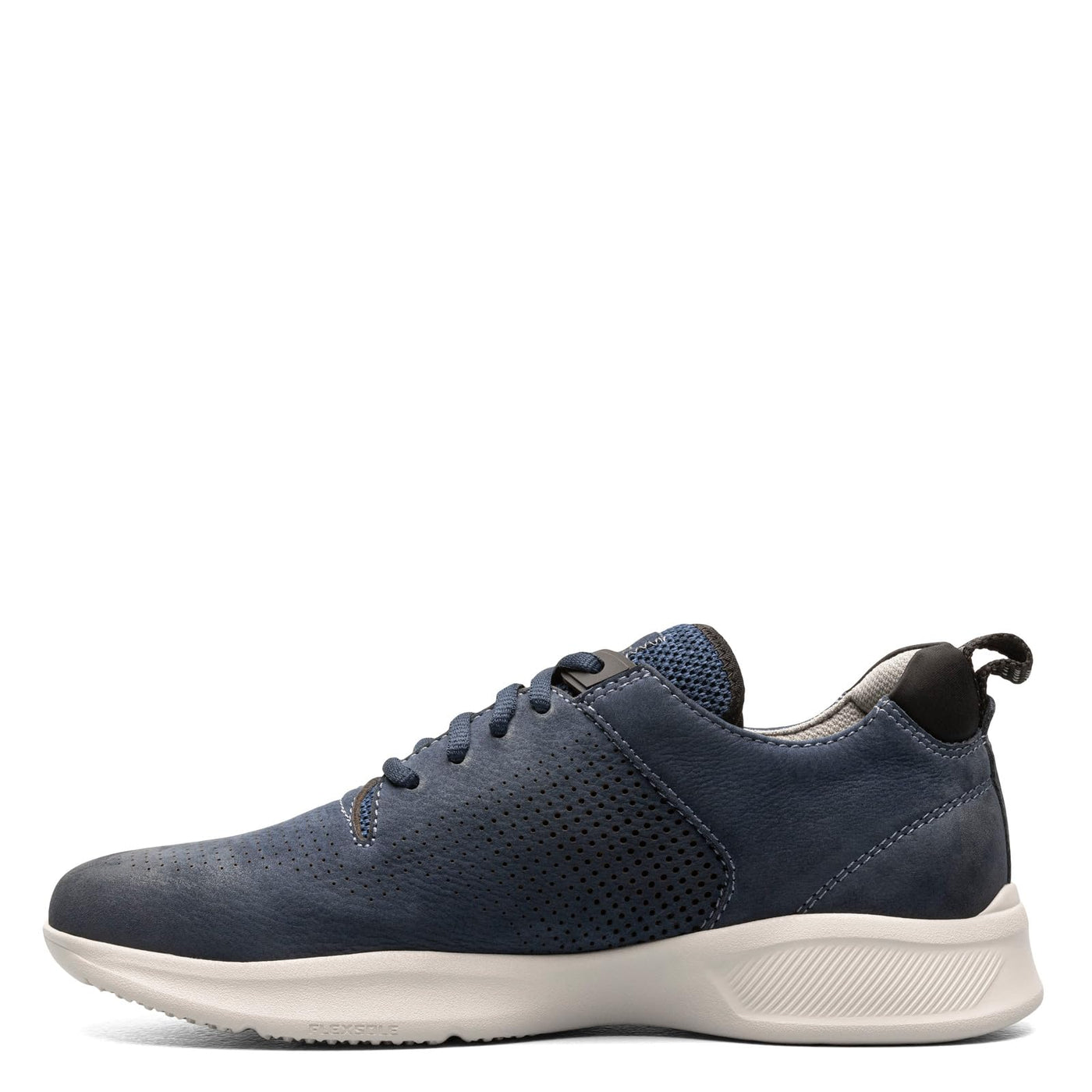 Florsheim Men's, Studio Perf Lace-Up Sneaker 14 Navy Nubuck/White Sole