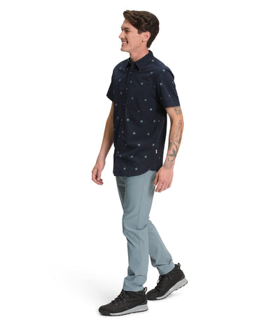 THE NORTH FACE Men's Baytrail Jacquard Button-Down Short-Sleeve Shirt, Aviator Navy Joshua Floral Jacquard, XX-Large