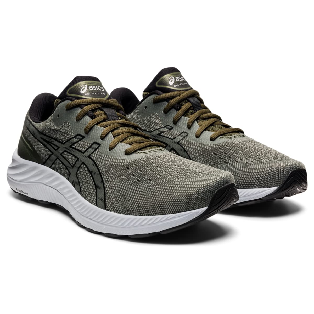 ASICS Men's Gel-Excite 9 Running Shoes, 14, Lichen Green/Black