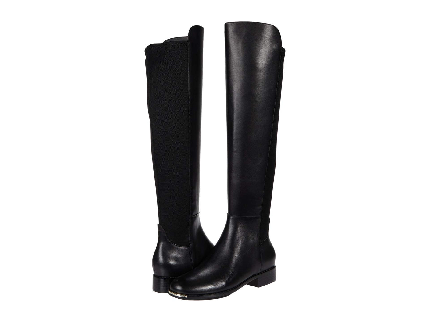 Cole Haan Grand Ambition Huntington Over-The-Knee Boot Black Princess Leather/Stretch Textile 9.5 B (M)