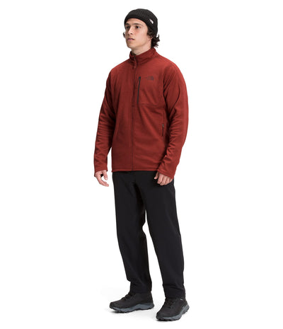 THE NORTH FACE Men's Canyonlands Full Zip, Brick House Red Heather, X-Large