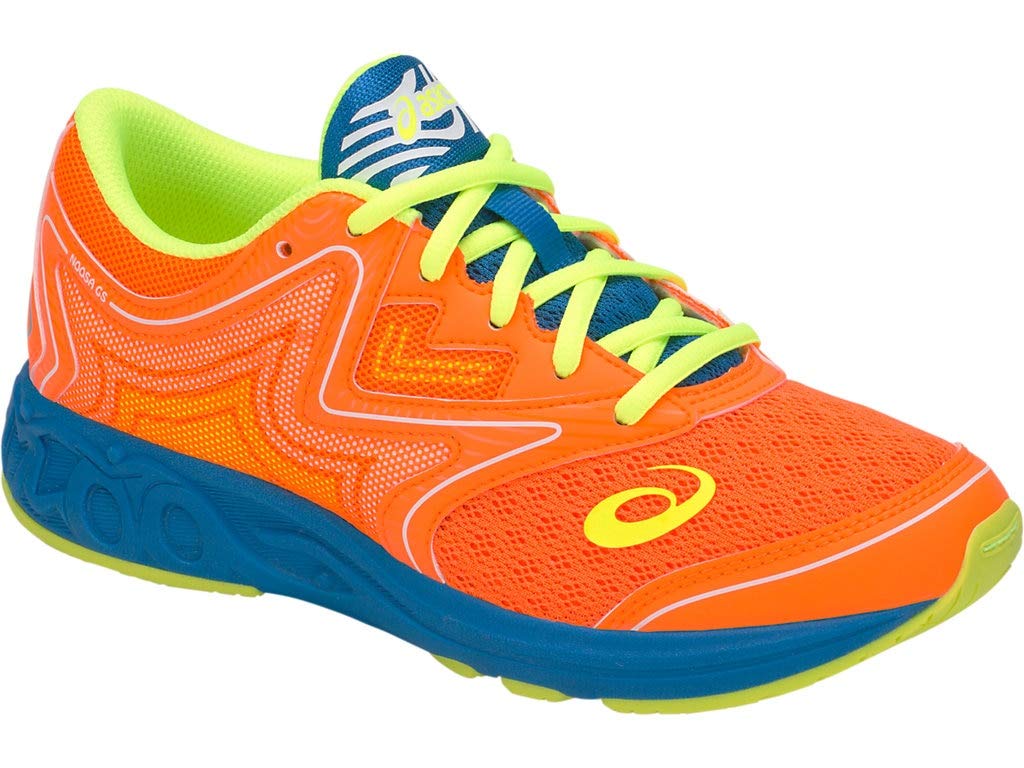 ASICS Kid's Noosa GS Running Shoes, 3.5M, Shocking Orange/Flash Yellow