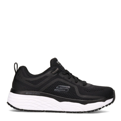 Skechers Women's Work, Max Cushioning Elite SR - Banham Work Shoe 7 Black/White