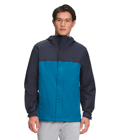 THE NORTH FACE Men’s Venture 2 Waterproof Hooded Rain Jacket (Standard and Big & Tall Size), Aviator Navy/Banff Blue, Medium