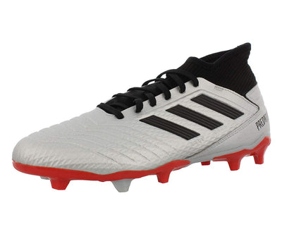 adidas Predator 18.3 Fg Soccer Shoe Mens 11.5 Silver Metallic/Black/Hi-res Red