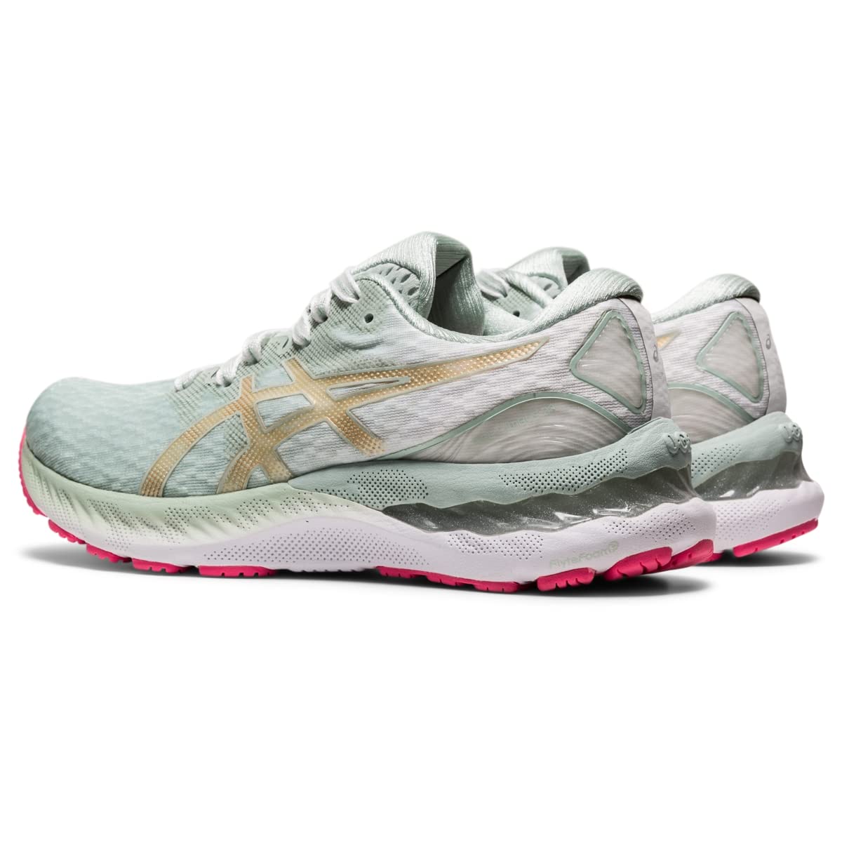 ASICS Women's Gel-Nimbus 23 Running Shoes, 11, Lichen Rock/Champagne