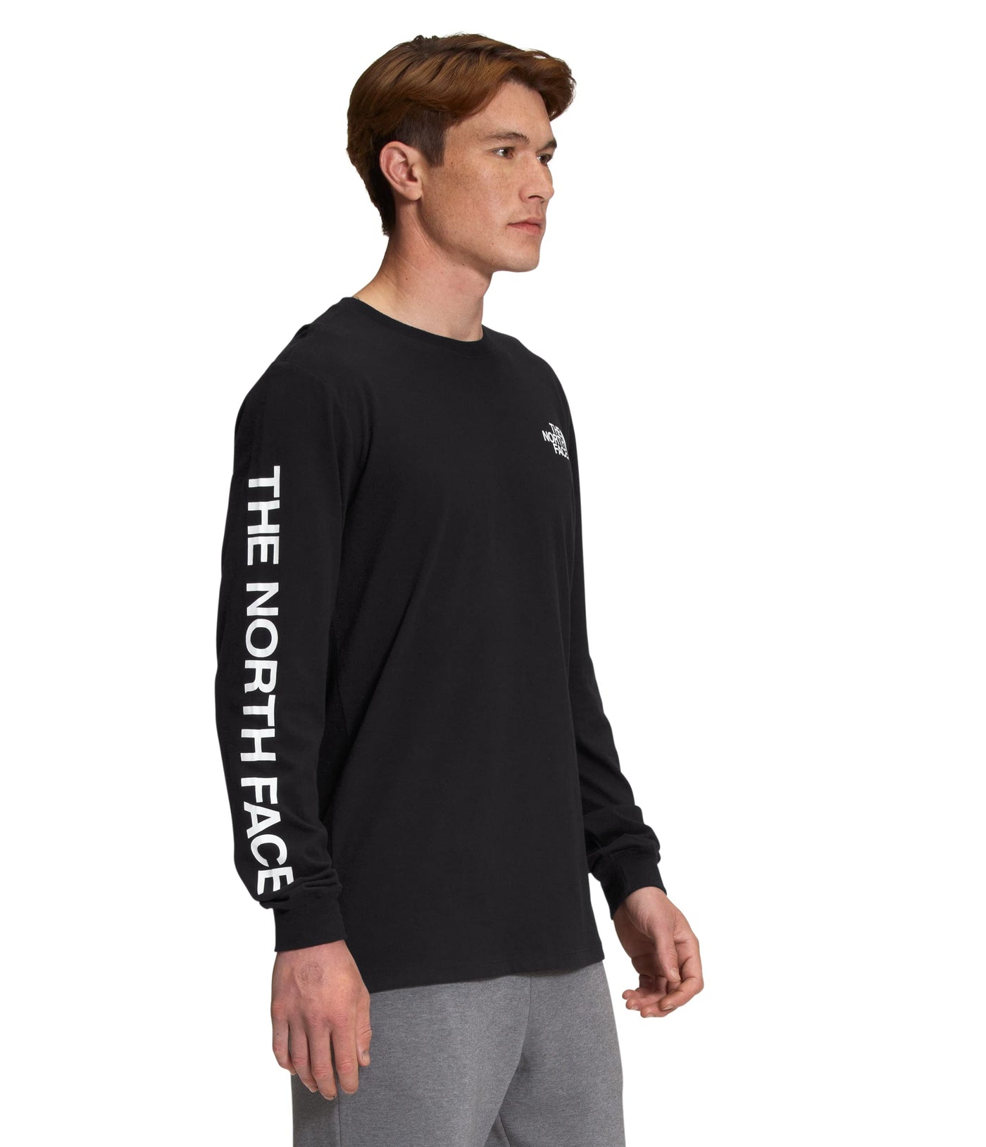 THE NORTH FACE Men's TNF Sleeve Hit Long Sleeve Tee, TNF Black/TNF White, 3X-Large