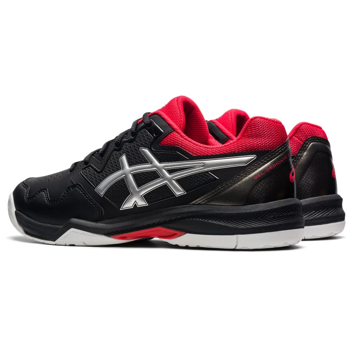 ASICS Men's Gel-Dedicate 7 Tennis Shoes, 9, Black/Pure Silver