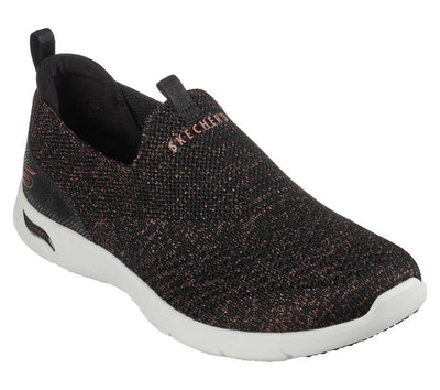 Skechers Women's, Arch Fit Refine - Showcase, Black/Rose Gold 8.5 M